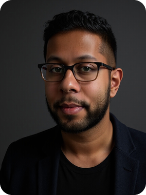 Professional AI-generated headshot example from Studio Noir collection showing classic black and white professional shots - sample 1